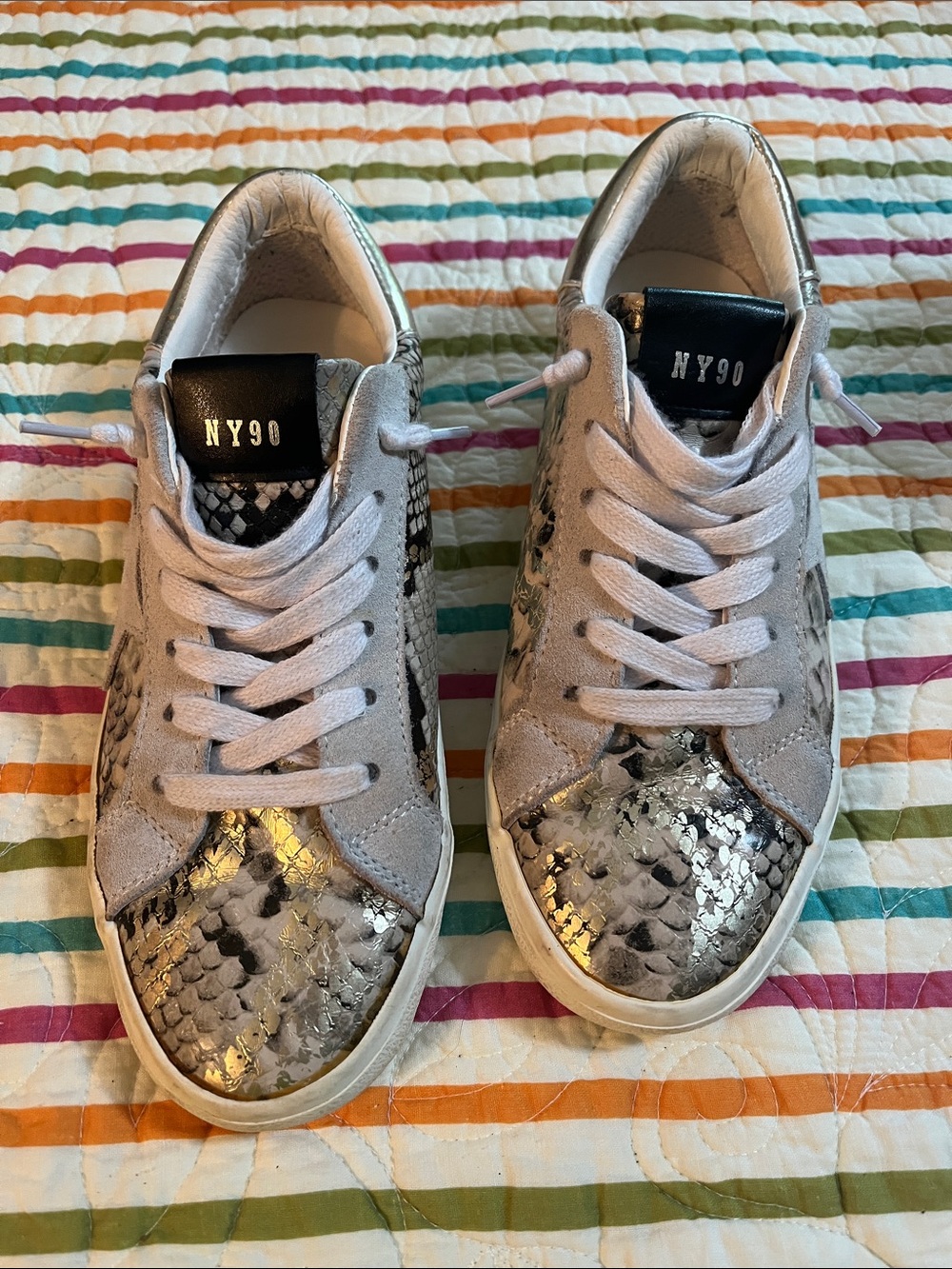 Reptile pattern  suede Steve Madden sneakers